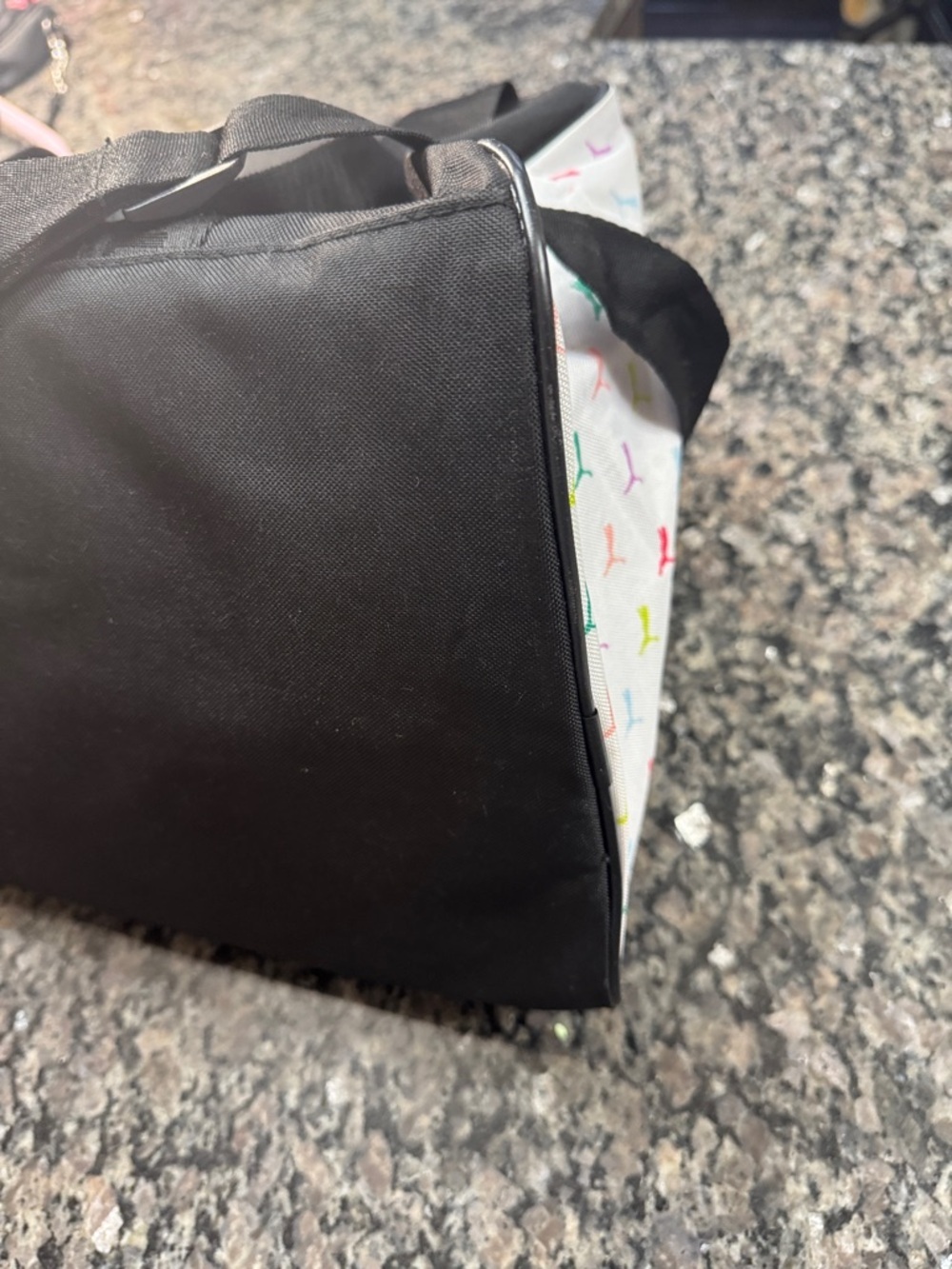 Puma Black Duffel Bag with Pink Logo and White Accents EUC - Picture 9 of 13
